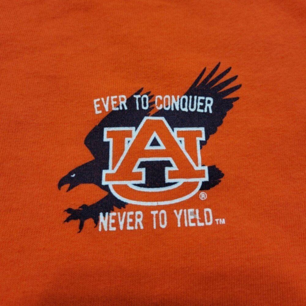 Auburn University Shirt Size Large L All Auburn All Orange Graphic Print T-Shirt - Picture 4 of 7